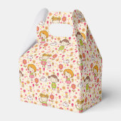 Kleine meisjes en Springtime Flowers Favor Box Bedankdoosjes (Achterkant)