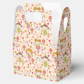 Kleine meisjes en Springtime Flowers Favor Box Bedankdoosjes (Geopend)