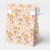 Kleine meisjes en Springtime Flowers Tent Favor Bo Bedankdoosjes (Achterkant)