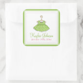 Kleine Meisje's Groene Jurk Baby Geboorte Stickers (Tas)