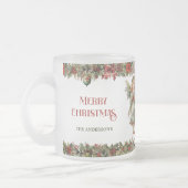 Kleine meisjes Kerst Victoriaans Engelen met hulst Matglas Koffiemok (Links)