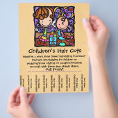 Kleine meisjes knippen en schilden hun haar! GEELB Flyer (Hand)
