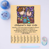 Kleine meisjes knippen en schilden hun haar! GEELB Flyer (Enkel)