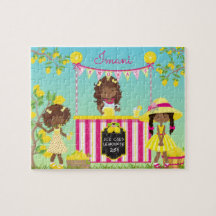 Kleine meisjes limonade standaard