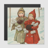  kleine meisjes met pakketten (Voorkant / Achterkant)