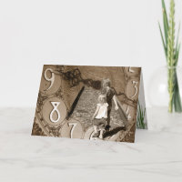 kleine meisjes op het spoor van de klok