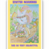 Kleine Meisjes Paas Sticker (Voorkant)