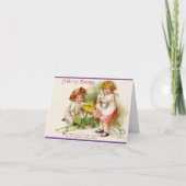  kleine meisjes paasvakantie Kaart (Voorkant)