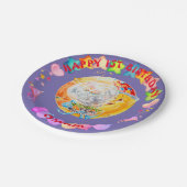 Kleine meisjes personaliseerden Borden van Birthda Papieren Bordje (Gekanteld)