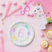 Kleine Meisje's Rainbow Verjaardagsfeestje Papieren Bordje (Feest)