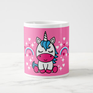 Kleine Meisjes Roze Eenhoorn Pony Grote Koffiekop