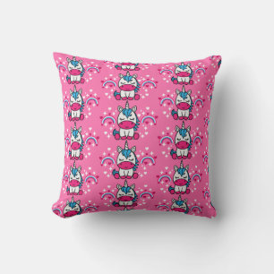 Kleine Meisjes Roze Eenhoorn Pony Kussen