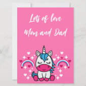 Kleine Meisjes Roze Regenboog Eenhoorn (Achterkant)