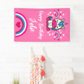 Kleine Meisjes Roze Regenboog Eenhoorn Spandoek (Insitu)