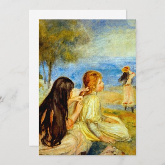 Kleine meisjes verlaten mooie Renoir schilderkunst Aankondiging (Voorkant / Achterkant)
