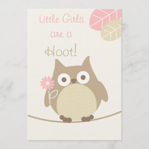 Kleine meisjes zijn een Baby shower van de Hoot Ow Kaart
