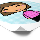 Kleine meisjesprint poster (Hoek)