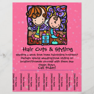 Kleine meisjesstylist die thuis werkt! ROZE Flyer