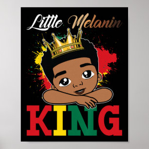 Kleine Melanine Koning Zwarte Geschiedenis Maand Z Poster