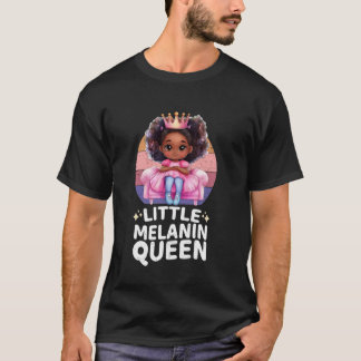 Kleine Melanine Koningin Zwarte Geschiedenis Maand T-shirt