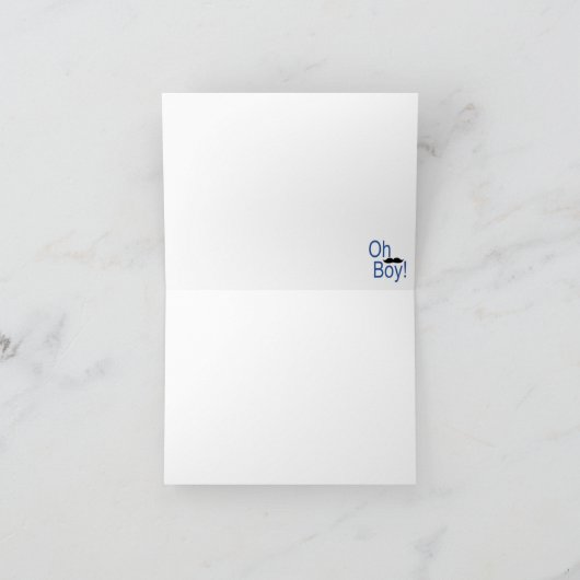 Kleine meneer Baby shower Dank u Bedankkaart (Binnen)