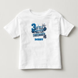 Kleine meneer driejarige T-shirt
