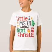 Kleine meneer eerste kerst t-shirt (Voorkant)