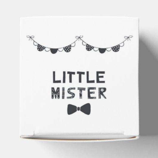 Kleine meneer | Elephant van de partij Baby | Bedankdoosjes (Bovenkant)