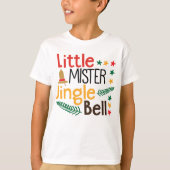 Kleine meneer Jingle Bell Kerstmis T-shirt (Voorkant)