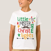 Kleine meneer Kerstlichtjes T-shirt (Voorkant)