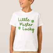 Kleine meneer Lucky St Patrick's Day Green Kind T-shirt (Voorkant)