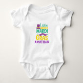 Kleine meneer Mardi Gras gepersonaliseerd Romper (Voorkant)