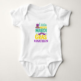Kleine meneer Mardi Gras gepersonaliseerd Romper