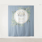 Kleine meneer ONEderful eerste verjaardag blauwe f Wandkleed (Voorkant)