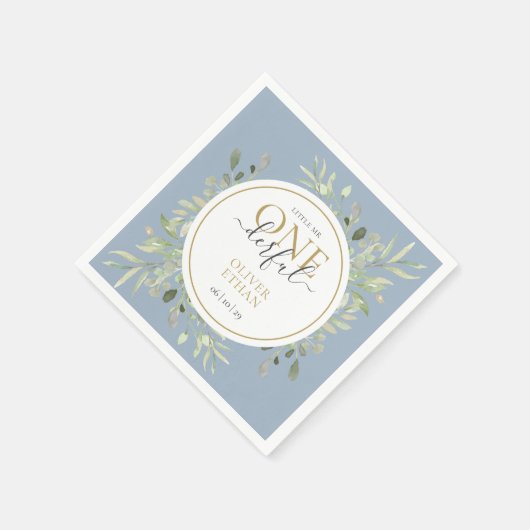 Kleine meneer ONEderful Elegante Eerste Verjaardag Servet (Hoek)