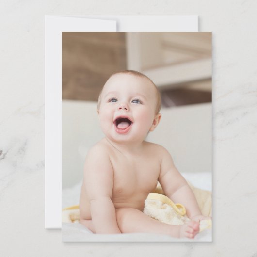 Kleine meneer ONEderful Elegante foto eerste verja Kaart (Achterkant)