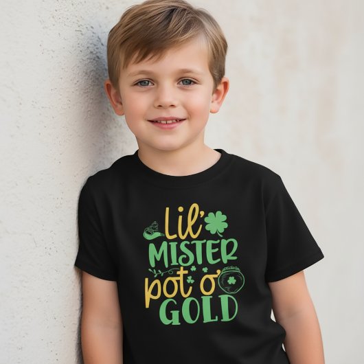 Kleine meneer Pot O Goud St Patrick T-shirt kinder