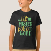 Kleine meneer Pot O Goud St Patrick T-shirt kinder (Voorkant)