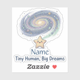Kleine Mens Grote Dromen Fantasievolle Persoonlijk Sticker