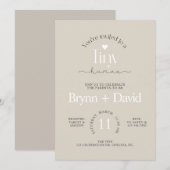 KLEINE Menselijke Baby Shower, Baby Shower, Modern Kaart (Voorkant / Achterkant)