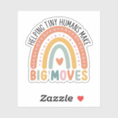 Kleine mensen helpen grote bewegingen Kinder te ma Sticker (Vel)