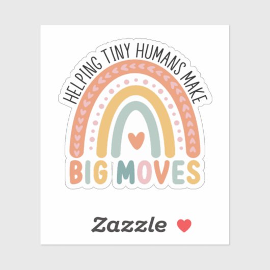 Kleine mensen helpen grote bewegingen Kinder te ma Sticker (Vel)