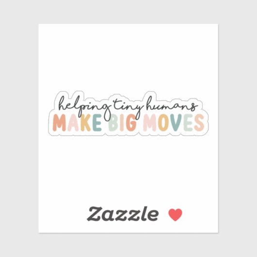 Kleine mensen helpen grote bewegingen Kinder te ma Sticker (Vel)