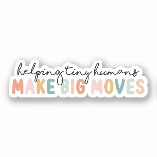 Kleine mensen helpen grote bewegingen Kinder te ma Sticker (Voorkant)