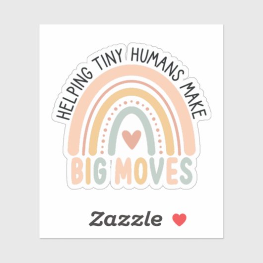 Kleine mensen helpen grote bewegingen Kinder te ma Sticker (Vel)