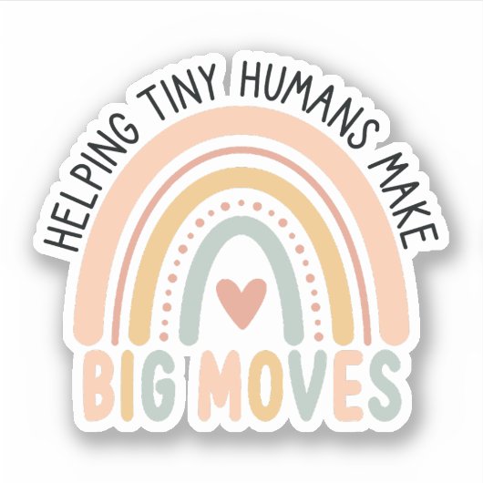 Kleine mensen helpen grote bewegingen Kinder te ma Sticker (Voorkant)