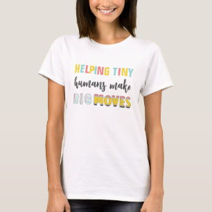 Kleine mensen helpen met schoolpersoneel t-shirt