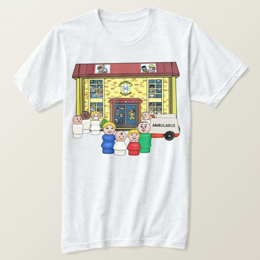 Kleine mensen in het kinderziekenhuis t-shirt (Design voorkant)