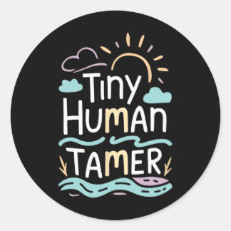 Kleine Mensen Tamer Terug naar School Basisonderwi Ronde Sticker