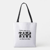 Kleine mensen tegelijk één hart leren tote bag (Achterkant)